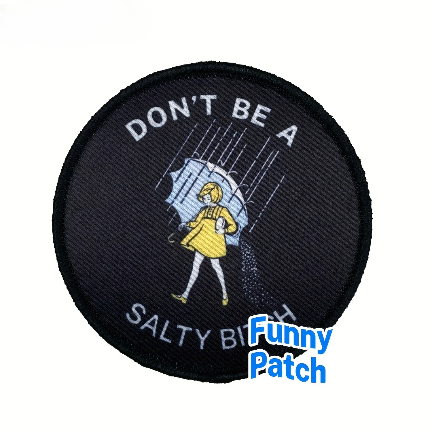 1pc Morton Salt-Inspired Funny Meme Patch - 