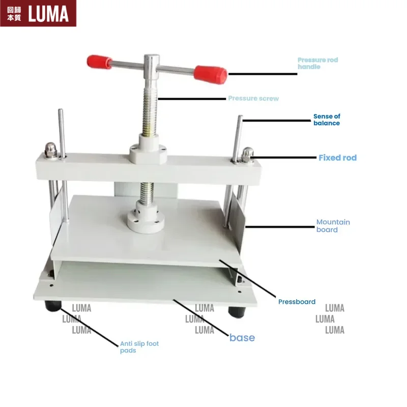 Manual Paper Press Machine A4 Book Press, Bookbinding Notes Office Invoice Steel Flattening Machine, Heavy Duty Bookbinder