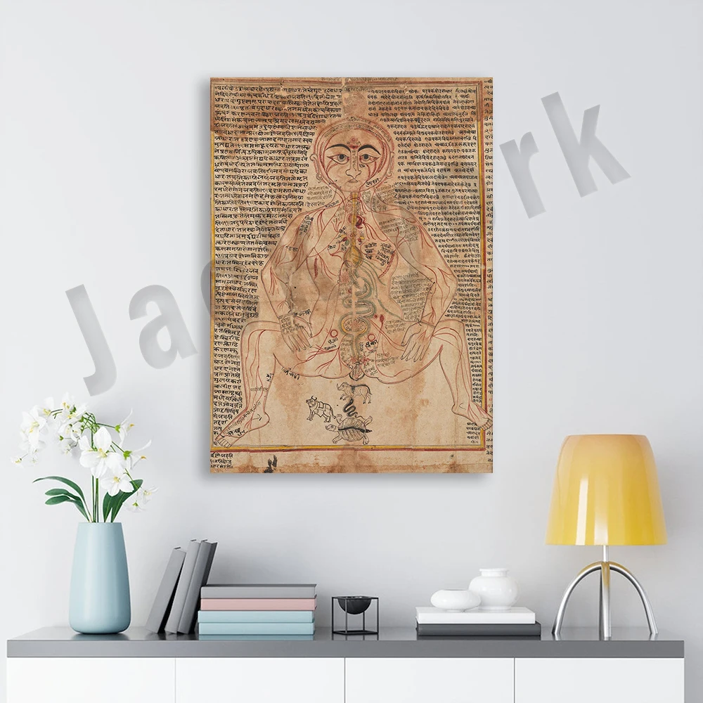 

Mystic Body Poster for Tantric Meditation, Asian Poster, Home Decor / Tantric Print Art