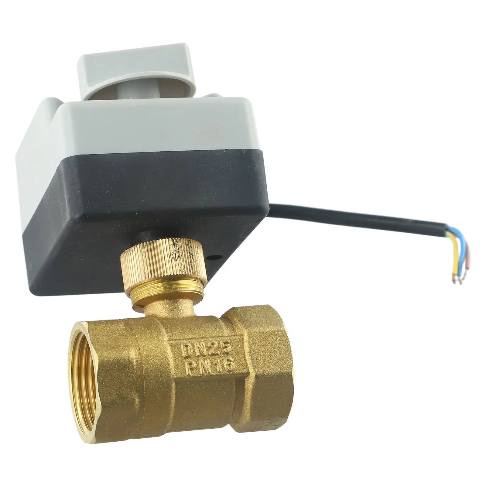 

2 Way Brass Electric Ball Valve for HVAC Applications AC220V Actuator with Safety Limit Contacts and Manual Function