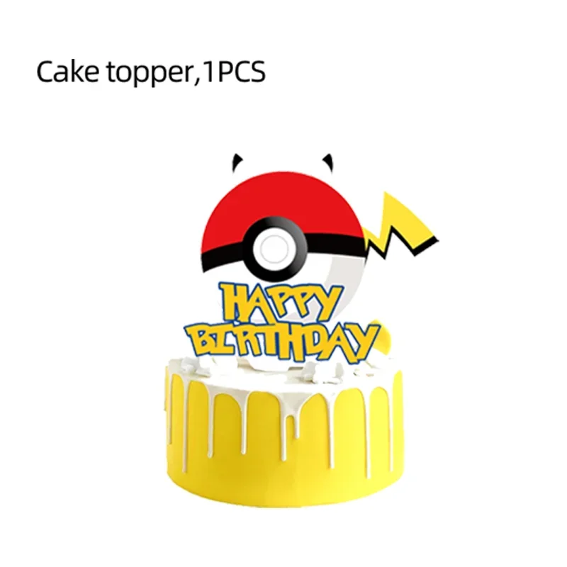 Topper Pokemon Taart Verjaardag Pokemon Decoratie Taart Topper Pikachu Cupcake Topper Baby Douche Bakken DIY Benodigdheden Feestartikelen