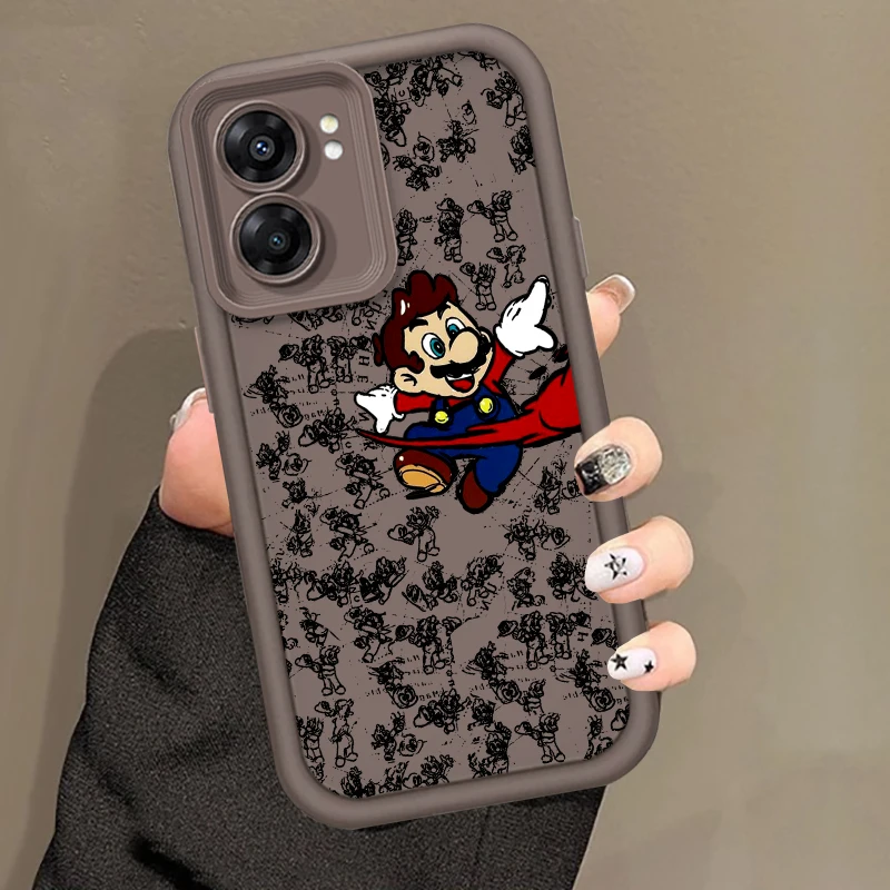 Magic Super M-Marios Art Eye Ladder For OPPO Find X5 X3 A58 A57 A55 A53 A54 A92 A74 A78 A98 A16 A94 A76 A72 5G Back Phone Case