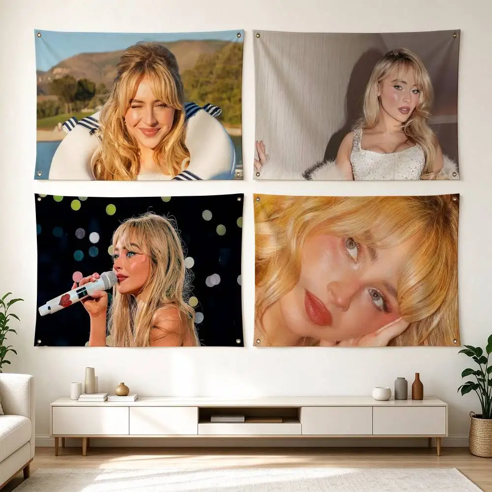 S-Sabrina Carpenter Popular Singer  Flag Suitable For Party Club Outdoor Interior Wall Decoration Banner Fans Gift
