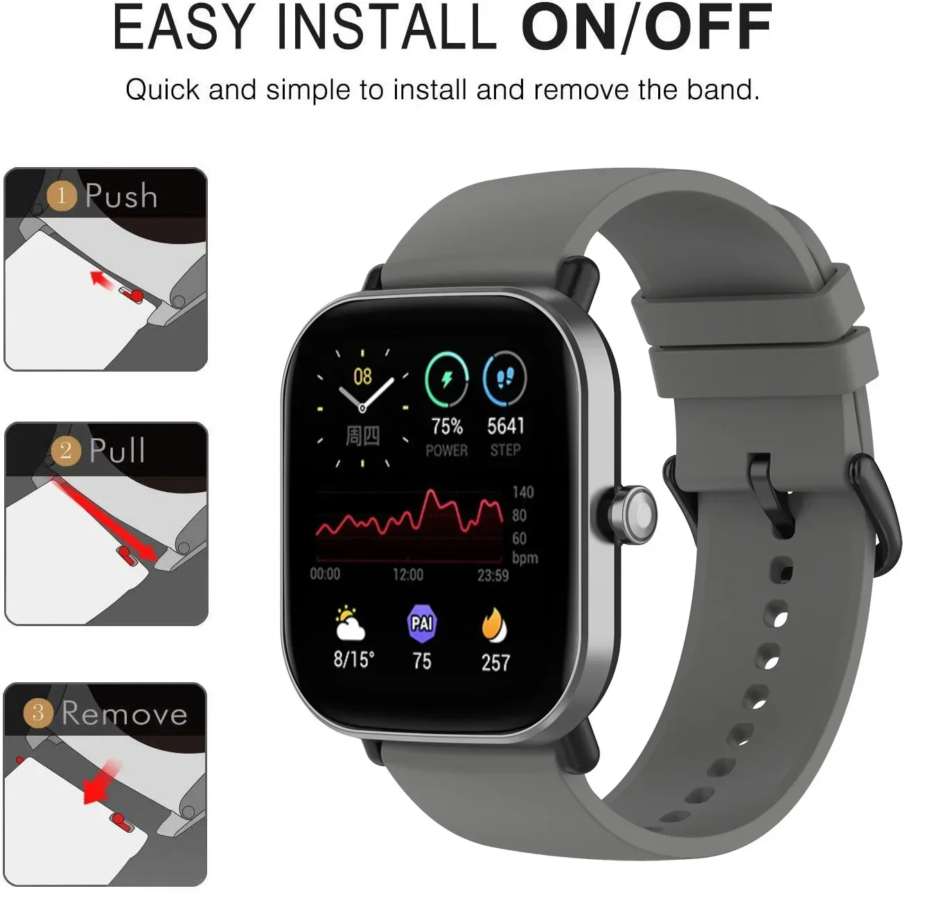 Correa de silicona de 20mm 22mm para Huawei Watch GT 3/2 46mm 42mm correa de reloj inteligente para Huawei Watch 4/3 Pro pulsera para Amazfit GTR