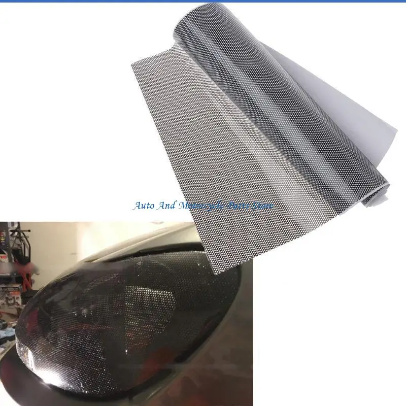 

P9FD Fly Eye Tint, перфорированная сетчатая пленка, тонировка для автомобиля, тонировка для окон, пленка для автомобиля, скутер,