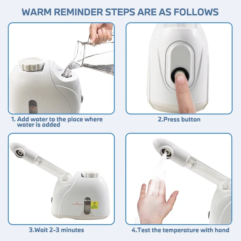 Nano Facial Steamer Spa Pores Steam Sprayer Skin Beauty Clean Suana Mist Face Vaporizer Humificador  Face Steamer Machine