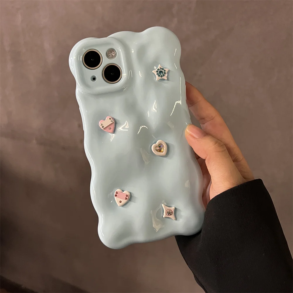 Luxury 3D Star Diamonds Phone Case, Protection Solicone Cover Cool Girl Cute Cases iPhone 14 Pro Max 11 12 13 Pro Max