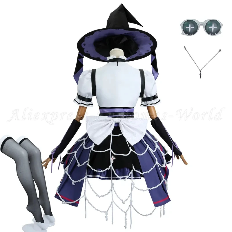 Disfraz de Jardinera de Anime 5;e,8\v,5/Game, Conjunto de Peluca y Vestido de Cosplay de Emma Woods para Fiesta de Halloween para Mujeres Er;5'b\7,k/