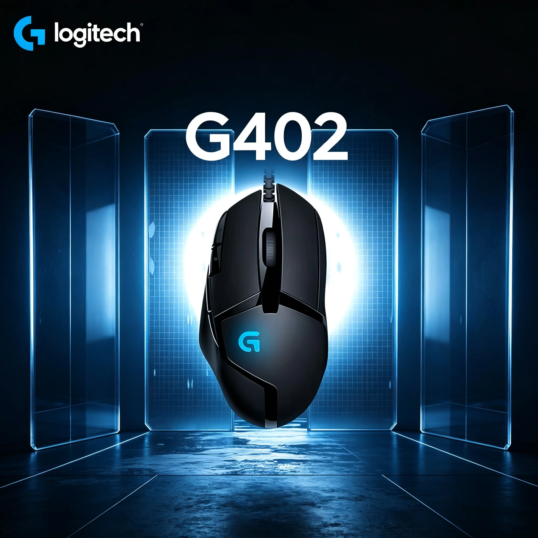 Logitech G402 Hyperion Fury RGB Wired Gaming Mouse 8 Macro Custom Buttons Smooth Mouse Feet For Laptop Game Use