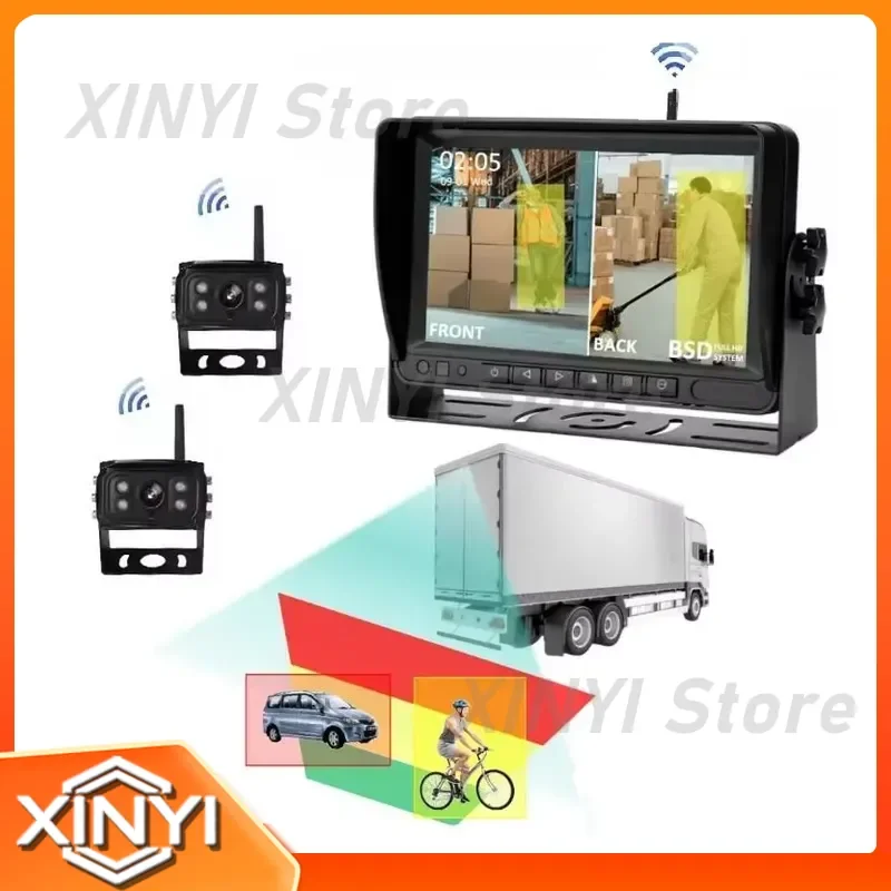 for Touch Screen Portable Android Car Monitor 4 Channel Smart Blind Spot Detection System