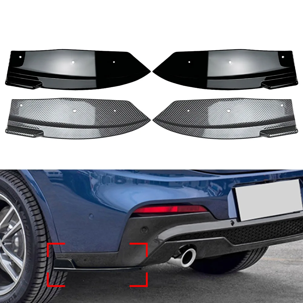 

2Pcs Car Rear Bumper Lip Wrap Angle Splitters Trim Decoration For BMW X4 G02 M Sport 2018 2019 2020 2021