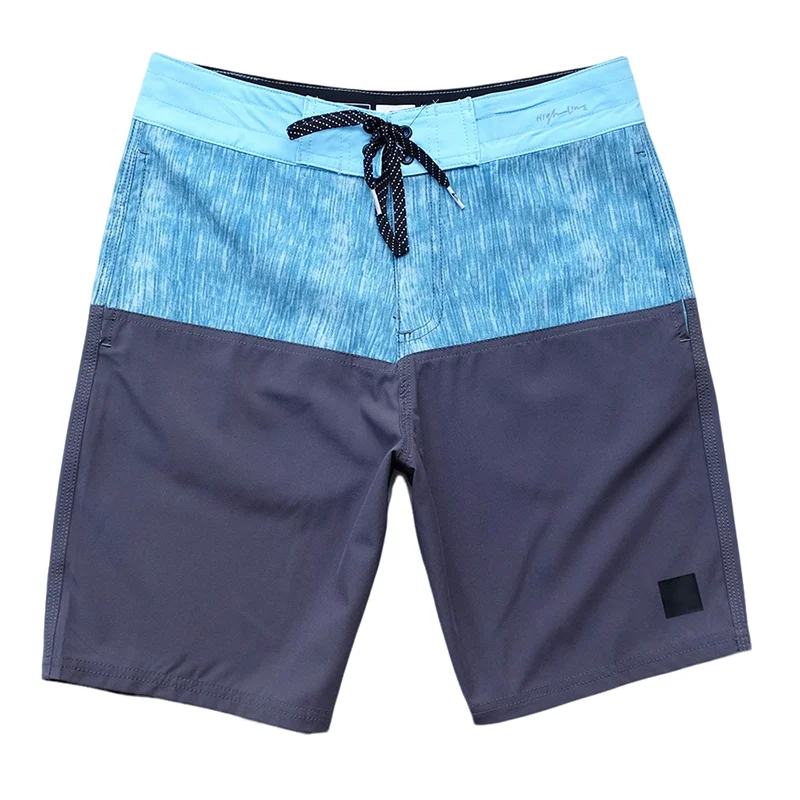 Summer men's boardshorts waterproof quick drying elastic swimming shorts for sports and fitness 4-WAY SPANDEX stripe breathable