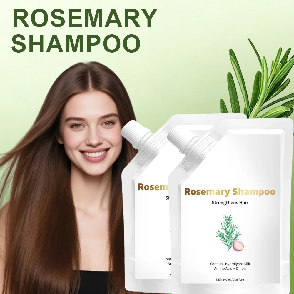 شامبو روزماري لنمو الشعر لتخفيف الشعر للنساء والرجال، يساقط الشعر، ويقوي فروة الرأس مع الحرير المتحلل، 100 مل