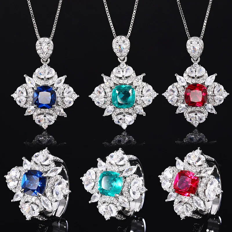 

Ювелирные изделия с медной основой, золотым покрытием, винтажным корундом и изумрудом, квадратной огранки, оптом, 8*8 мм