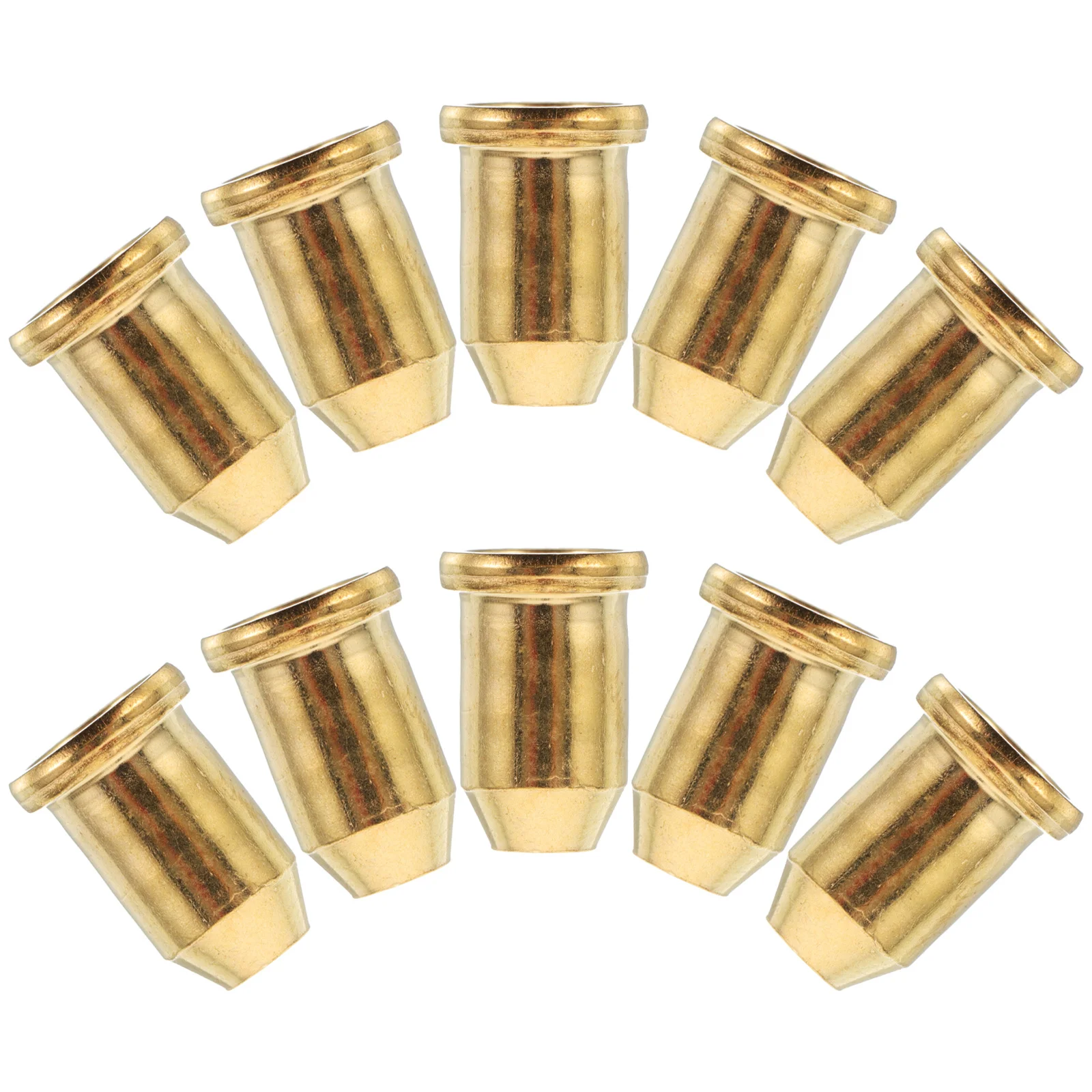 

10Pcs Metal String Ferrules for Electric Guitar Bass Through Body Mounting Retainers Stability Enhanced String Retention