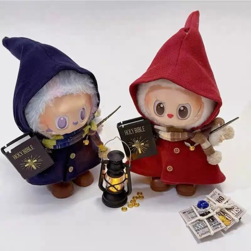 Harry Potter serie Labubu V1V2V3 capa bonita ropa libro mágico accesorios en miniatura Labubu ropa de Halloween ropa de Navidad