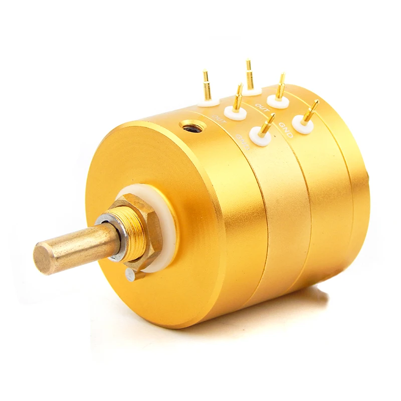 

【Hot】Hi END Step potentiometer switch 2.0CH high-precision 24 steps Dual-Unit Stereo Volume Potentiometer 10K 25K 50K 100K 250K