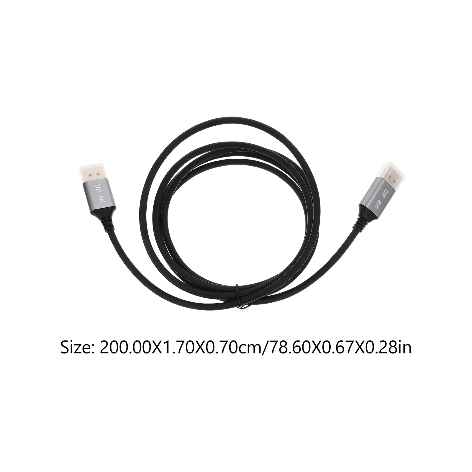 Kabel Display Port 2m Male to Male 8K 60Hz Ultra Tipis Transmisi Stabil untuk Aksesori Monitor Laptop PC Kabel Display Port