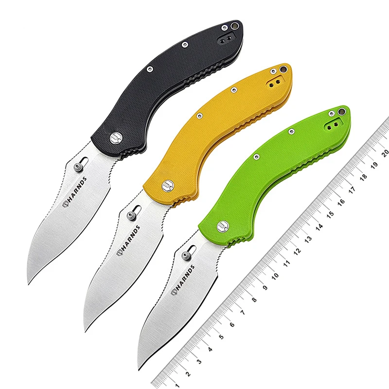 

Harnds Stainless Steel Outdoor Folding Knife Survival Knife Outdoor Self-defense Knife Hiking Hunting Pocket Knife Camping EDC