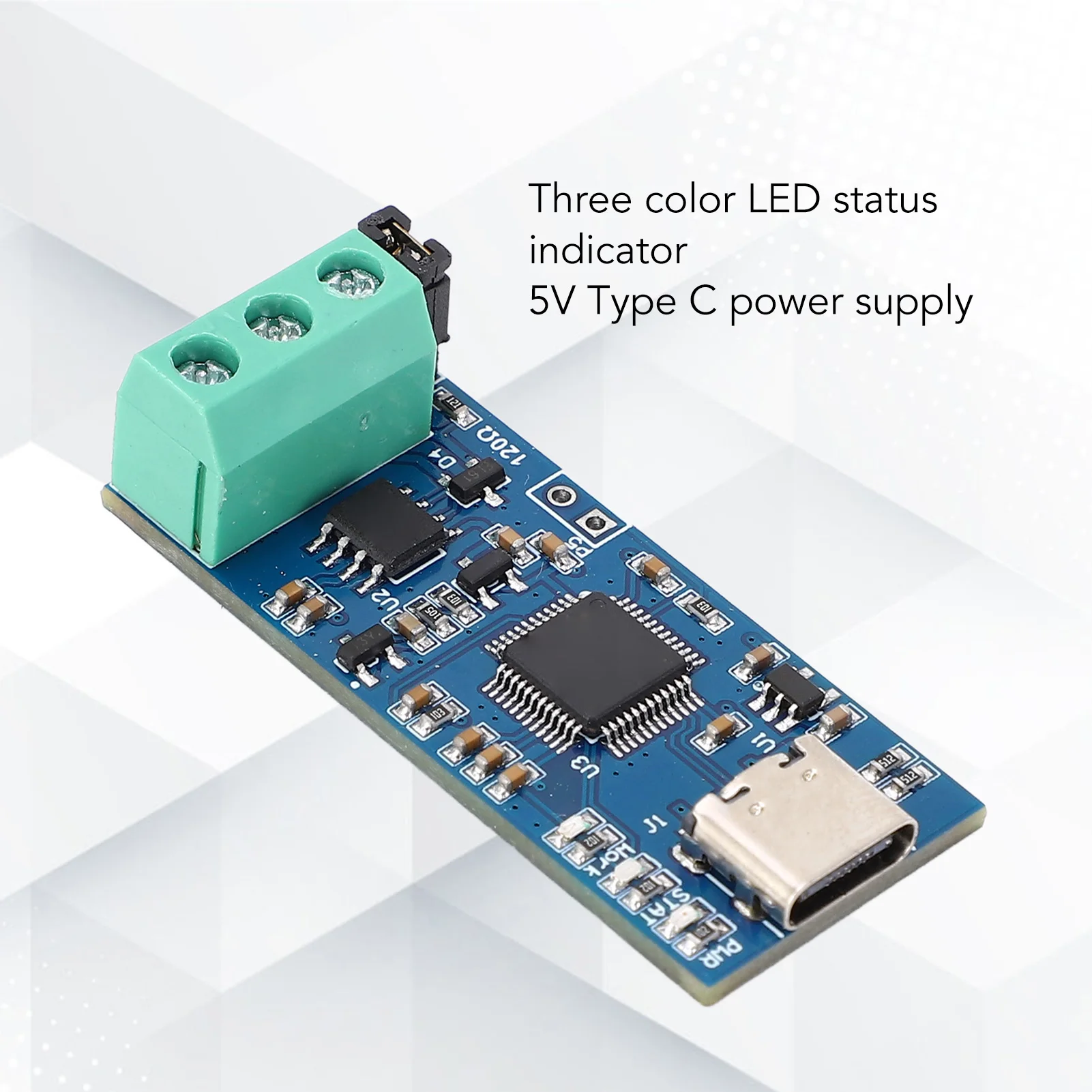 Adaptador convertidor de módulo USB a CAN, fuente de alimentación tipo C para CAN2.0A CAN2.0B, analizador de bus CAN-FD, módulo V2.0 USB tipo C a CAN