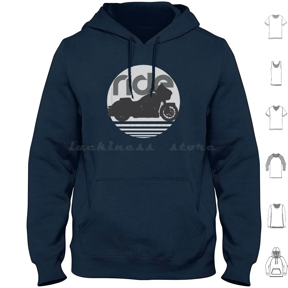 

Ride The Challenge Sun Hoodie Cotton Long Sleeve Motorcycle Ride Bike Moto Cool Street Custom Cruiser Standard Indian