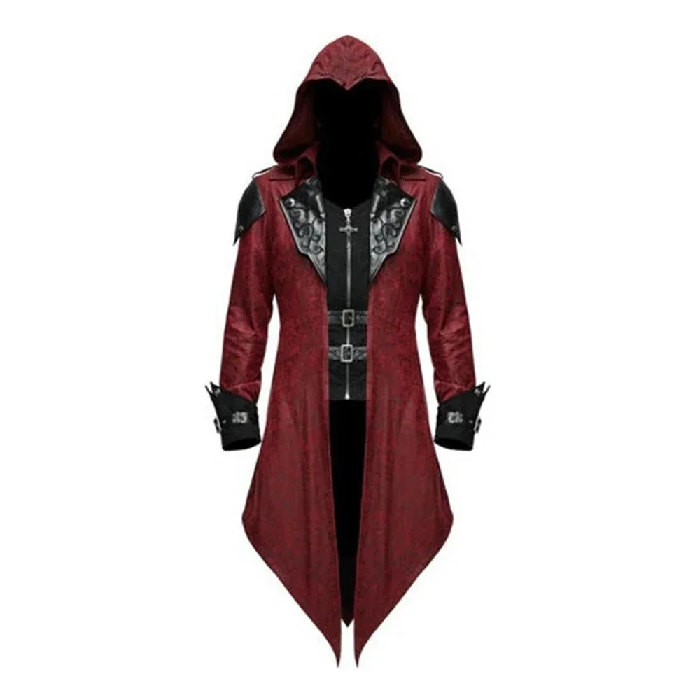 2023 New Medieval Assassin Game Assassins Creed Cosplay Costume Edward Streetwear Hooded Jacket Outwear Halloween Party Clothing