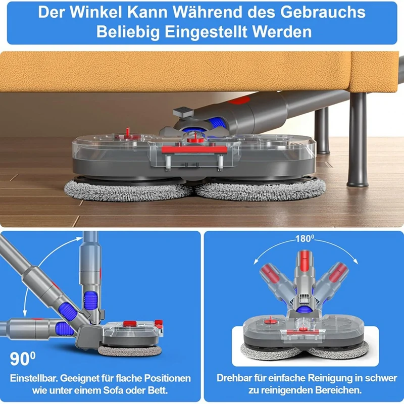 A85I-Насадка для швабры для пылесоса Dyson V7/V8/V10/V11/V15, электрическая швабра для пола со съемным резервуаром для воды