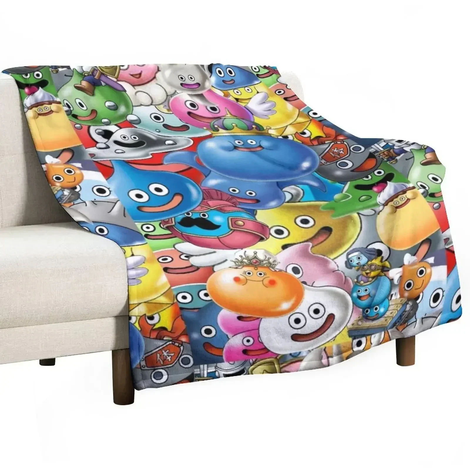 Dragon Quest Slimes Throw Blanket Personalized Gift for sofa Nap Blankets For Bed Blankets