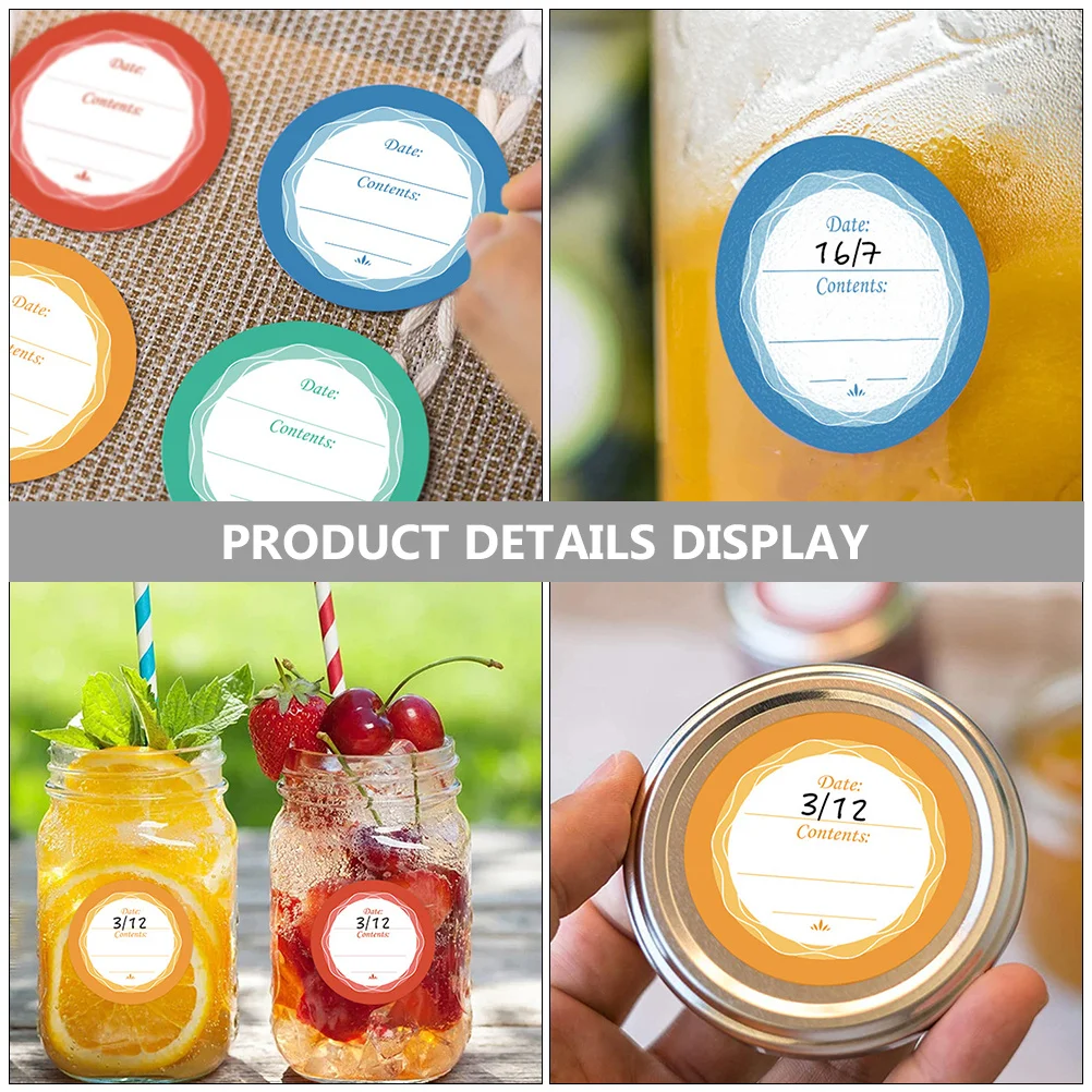 

60Pcs Waterproof Date Labels Blank Handwriting Portable Bottle Stickers Removable Food Storage Labels Convenient Office Kitchen
