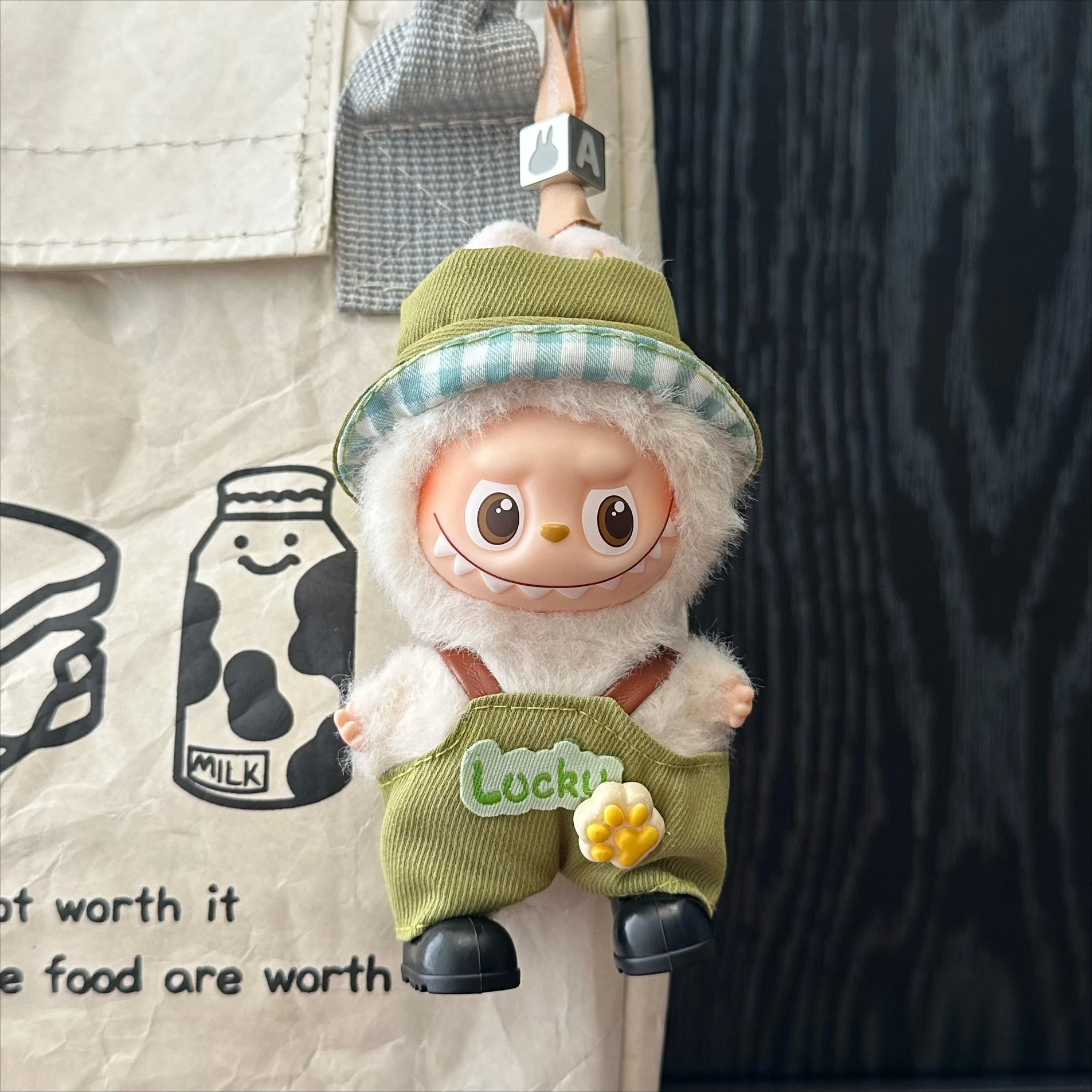 

For 10cm Labubu Doll Cute Overalls Clothes Set Multiple Styles Labubu Original Dolls 4.0 Diy Design Plush Toys Accessories Gifts