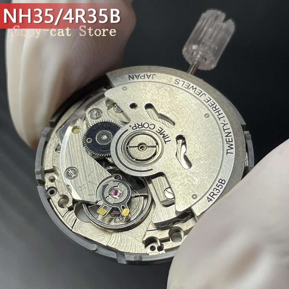 

Подлинный японский NH35/4R35B, автоматический механический механизм, мод, серебристый патч/наклейка, модифицированный ротор, 24 камня, NH35A NH36A, белый 3,0