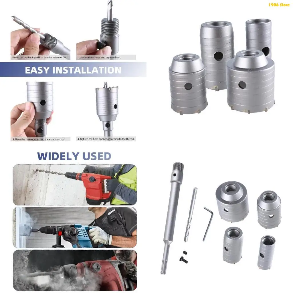 

U1JB Concrete Hole Kits 30mm 40mm 50mm 65mm Wall Hole Cutter Cement Masonry Stone