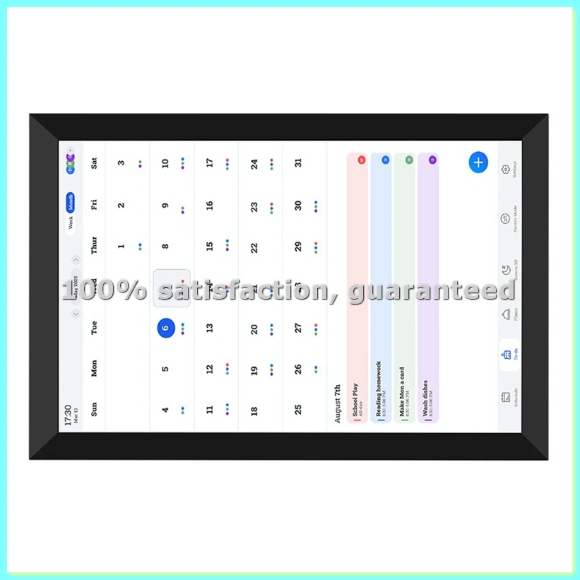 Calendario Digital de 15.6 Pulgadas, Tabla de Tareas, Pantalla Táctil Interactiva HD WIFI, Planificador Familiar Inteligente, Calendario Digital para el Hogar, Enchufe Estadounidense-ABFT