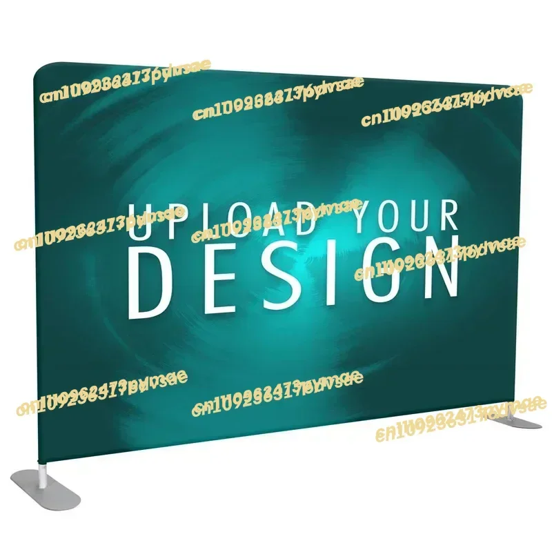 NEW 10ft straight curve custom roll up pop up backdrop wall advertising trade show exhibition booth stretch tension fabric displ