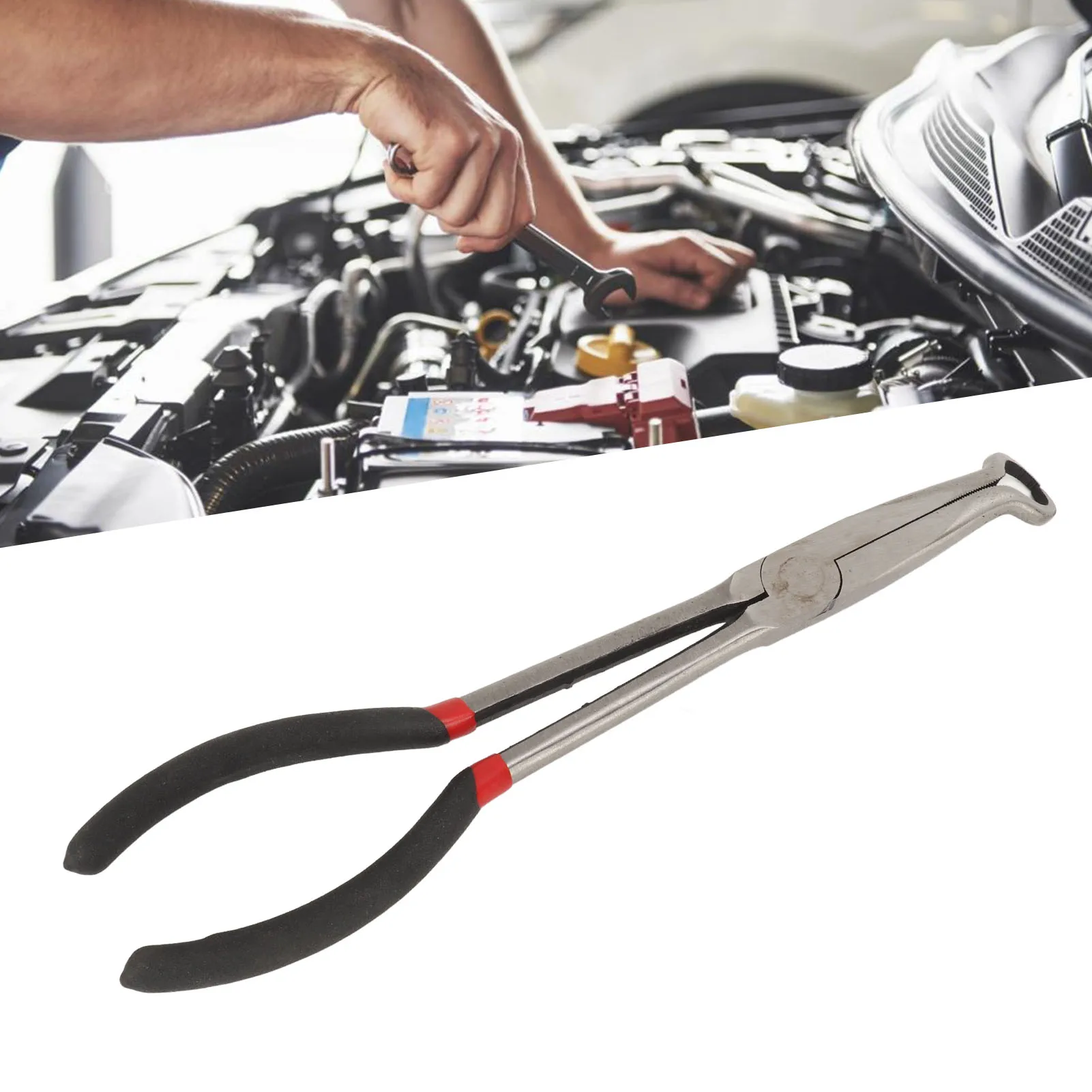 

Electrical Disconnect Pliers Long Spark Plug Removal Electrical Connect Disconnect Pliers for Vehicle 11 Inches