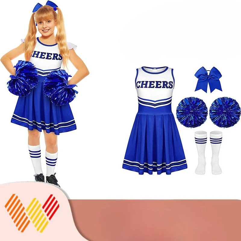 

Детская форма для черлидинга CHEERS, студенческая форма для черлидинга, униформа для выступлений, платье для соревнований