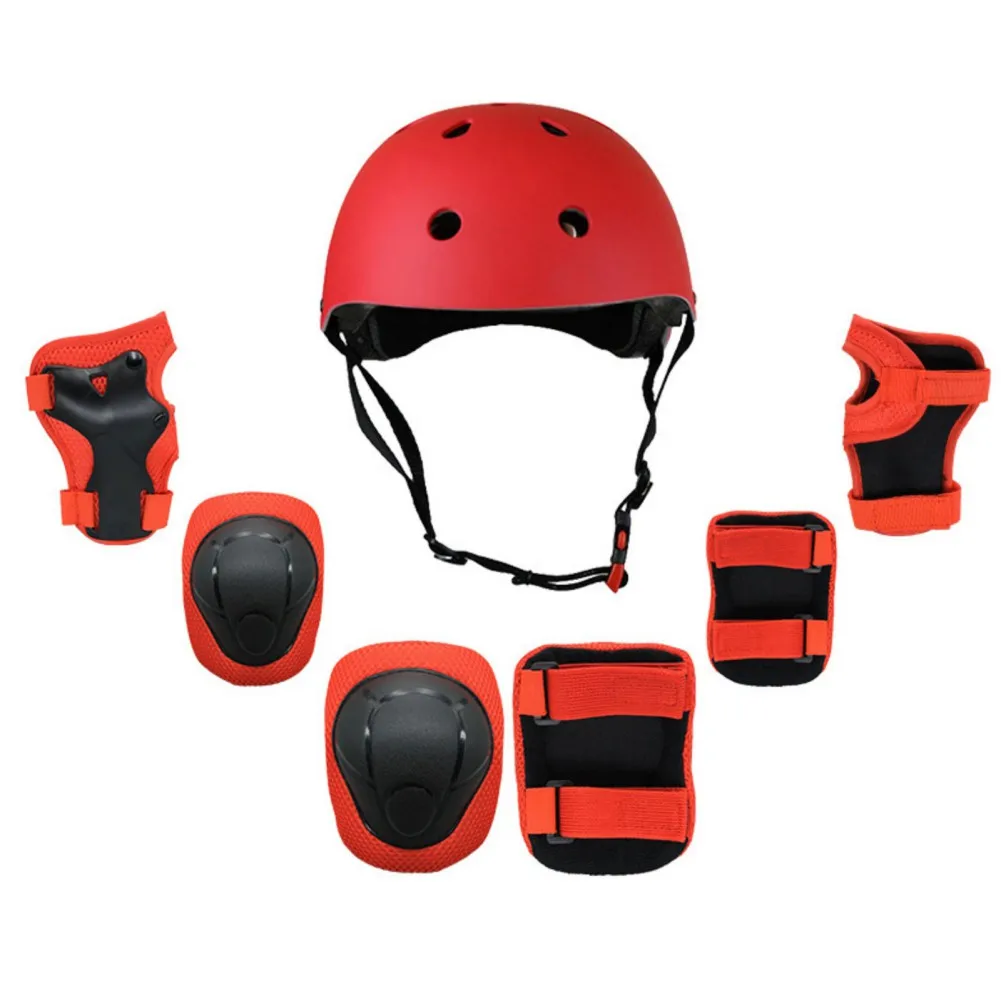 Sports Protective Gear Skateboard Protective Gear Helmet Seven Piece Set Children's Knee Pads Protective Gear