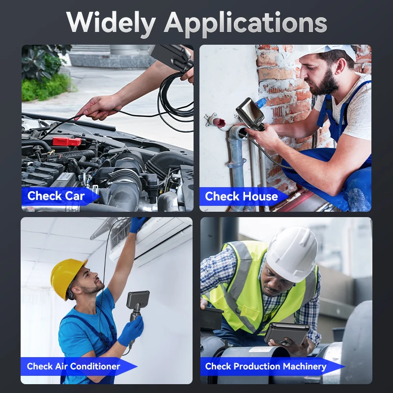 手動内視鏡タイプC,360 °, 2方向回転,HD 1080p,自動車検査,iOSおよびAndroid用の8 LED付き産業用内視鏡