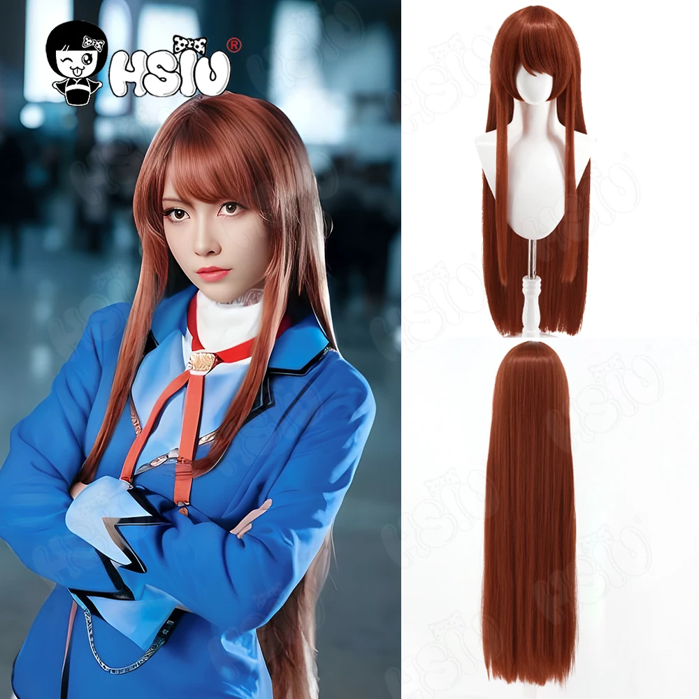 shibuki ran Cosplay Wig Fiber synthetic wig「HSIU」90CM Red brown long Wig+Wig cap Anime Aikatsu shibuki ran Cosplay