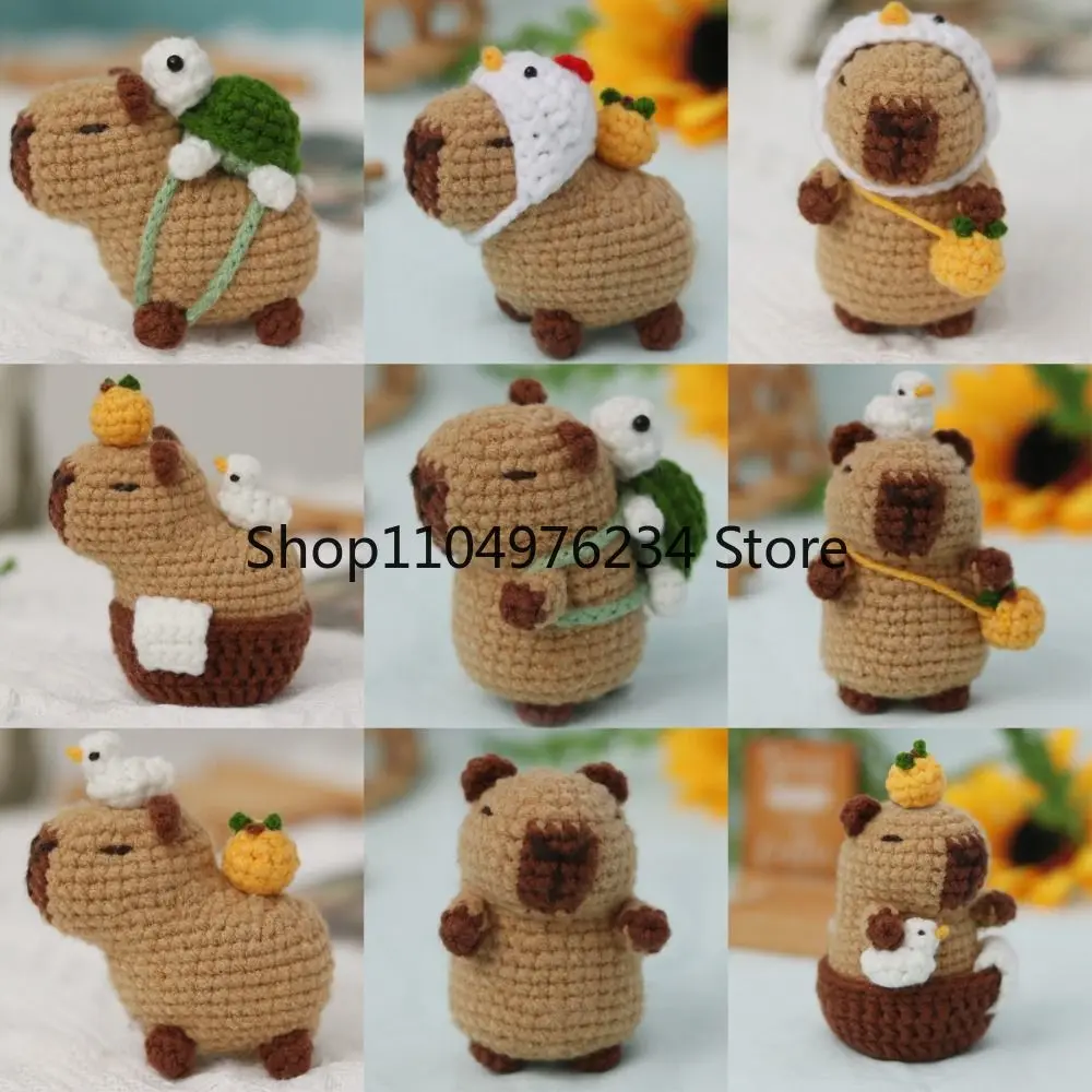 1 قطعة لطيف المبتدئين الكروشيه محشوة الحيوان عدة اليدوية مع الكروشيه السنانير كابيبارا لتقوم بها بنفسك مجموعة الكروشيه لتقوم بها بنفسك مجموعة غينيا خنزير الغزل مجموعة