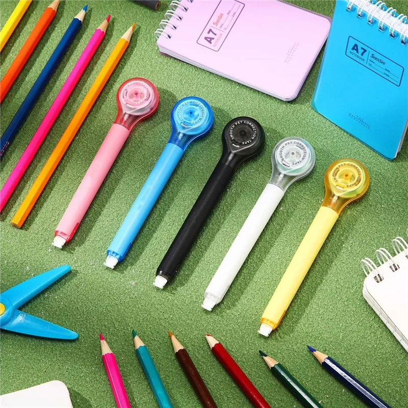 Cinta correctora blanca, suministros de oficina, herramientas de corrección de errores, 20 unidades