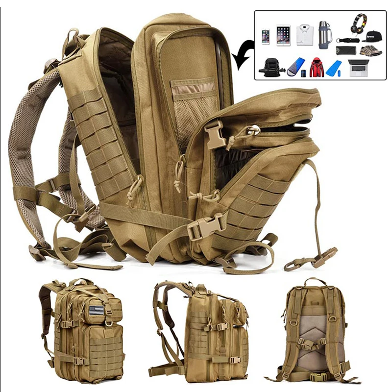 

50L Outdoor Military Backpack 3 Day Assault Pack Sports Tactical Backpack Waterproof Camping Hiking Fishing Hunting Backpack