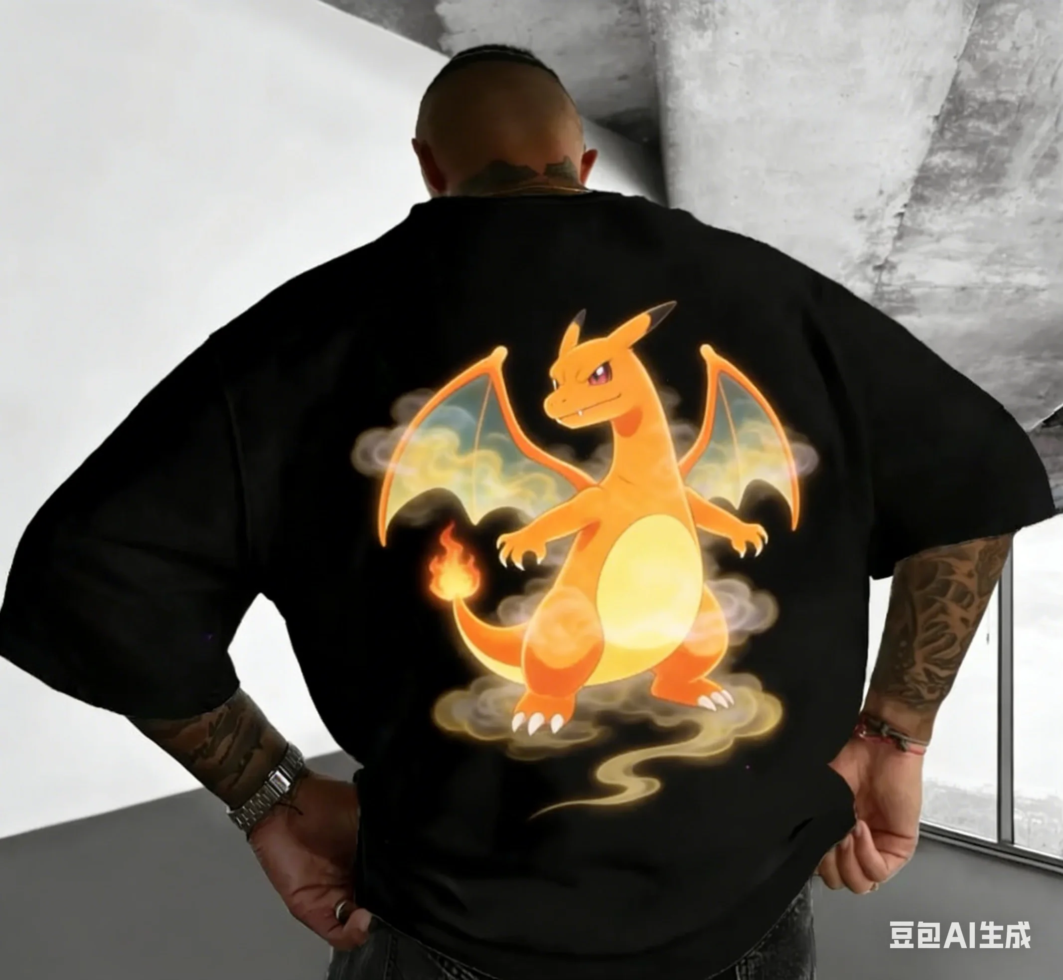 

Элитная футболка с принтом в стиле покемонов, со спущенным плечом, уникальный дизайн, универсальная, свободного кроя, стройнящая фигуру