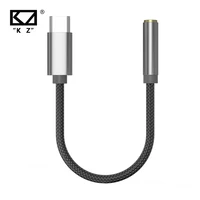 KZ AM01 Adaptador de audio tipo C a 3,5 mm 32 bits/384 kHz Hi-Fi DAC + amplificador IC Cable de audio para auriculares de doble chip