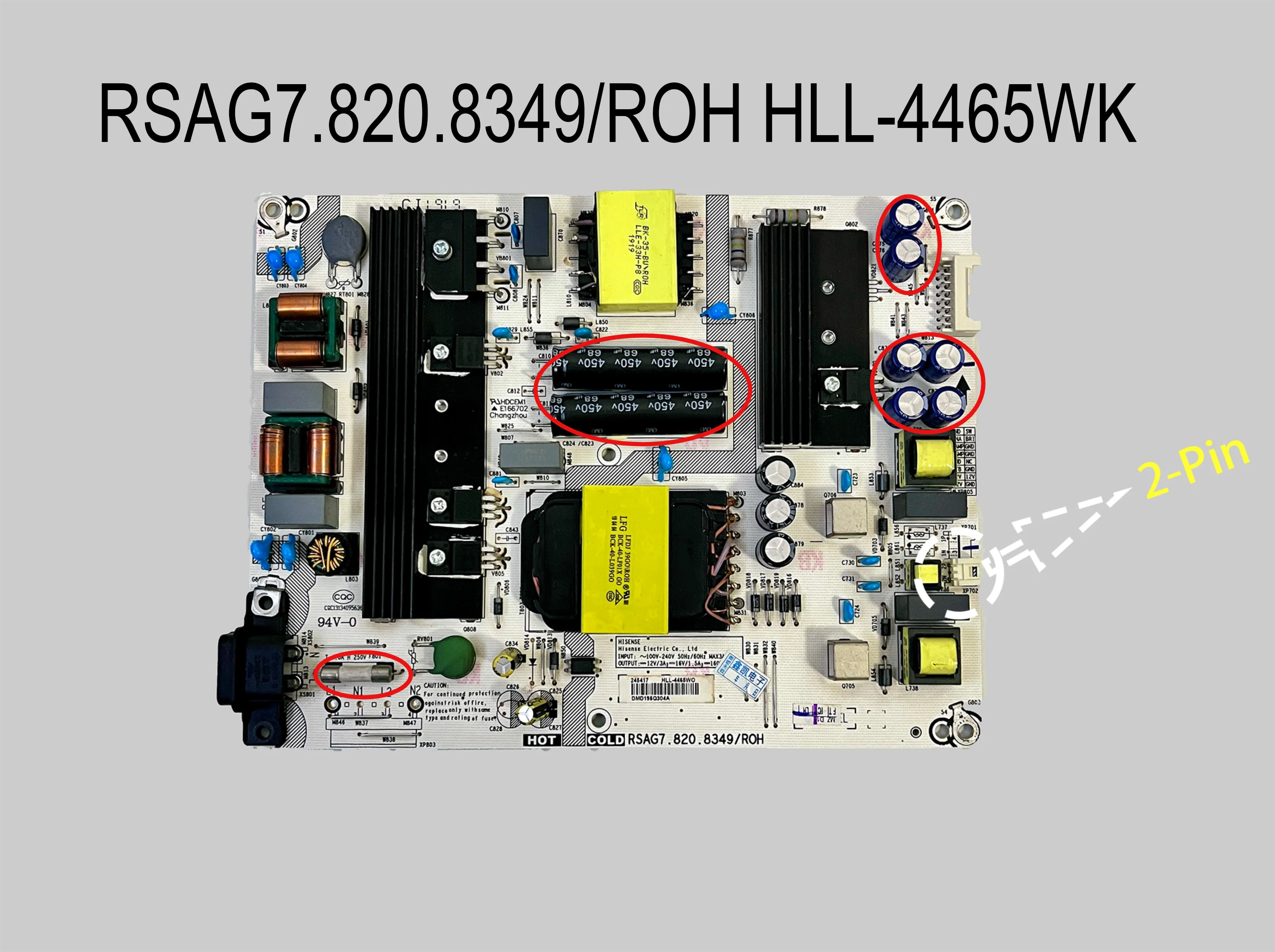 

Genuine RSAG7.820.8349/ROH HLL-4465WK Power Supply Board fits 43R6E 50R6E 55R7E 50R6040E 55R6000E HZ55A65 HZ49A65 H43A6550 TV