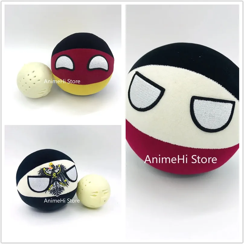 

GermanyBall PrussiaBall Plush Doll German Weimar Country Balls Polandball Plushies Prussian Music Singing Bouncing Ball Gift