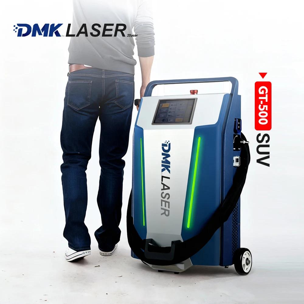 New Portable Trolley Luguage Pusled 200W/300W Laser Cleaning Machine Removing Rust Paint Oxide Film From Metal Wood Stone