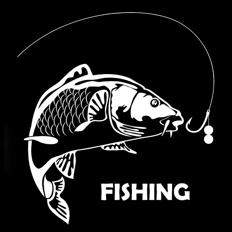 

Fashion Car Sticker Fish Fishing Auto Styling Vinyl Decals for Jdm Vw Polo Suzuki Swift Tiguan Hyundai,19cm*18cm