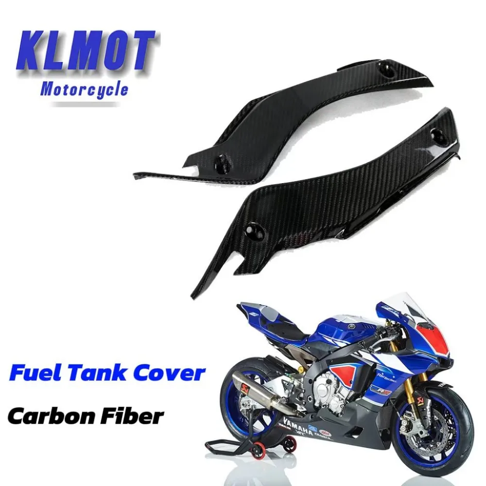 Motorcycle Accessories For Yamaha R1 R1M 2015-2019 Fuel tank side panel air intake trim cover Fairing Kit 3K Pure Carbon Fiber