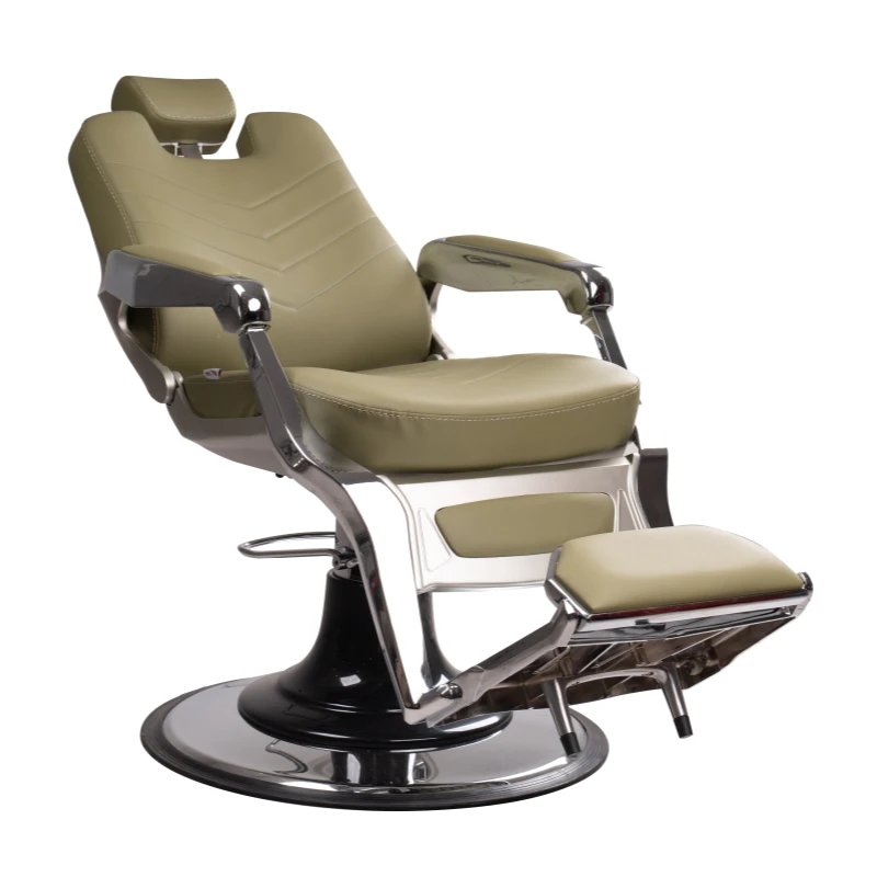 2026 Electric Modern Aluminum Alloy Barber Chair, Leather Seat Rotating 360 Degrees, Reclining, Height Adjustable, Heavy Duty